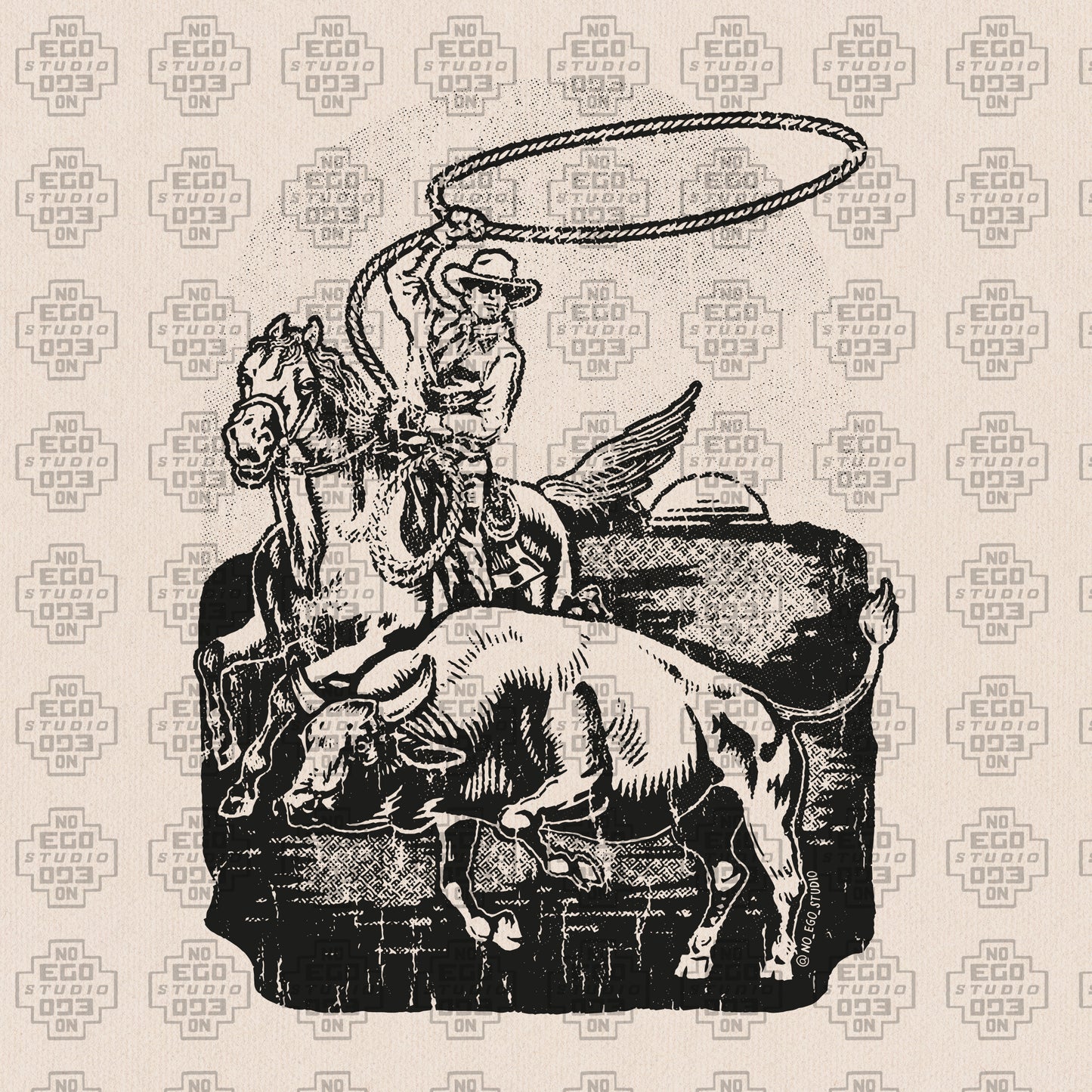 Roping Scene (Rustic effect)